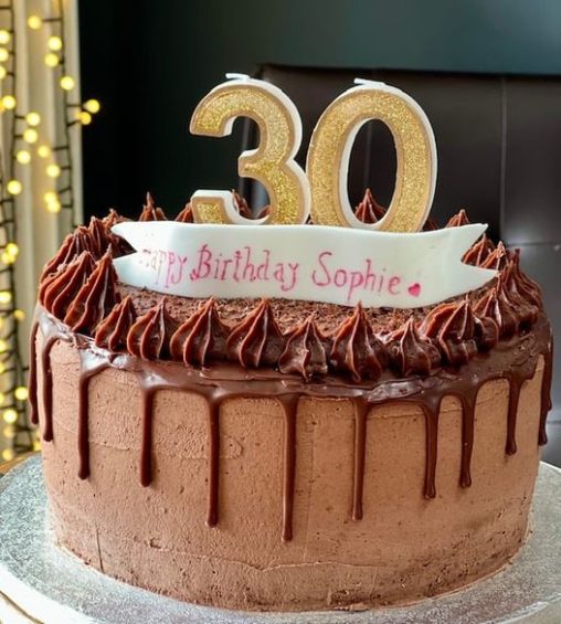 Sophie's 30th birthday very chocolate cake